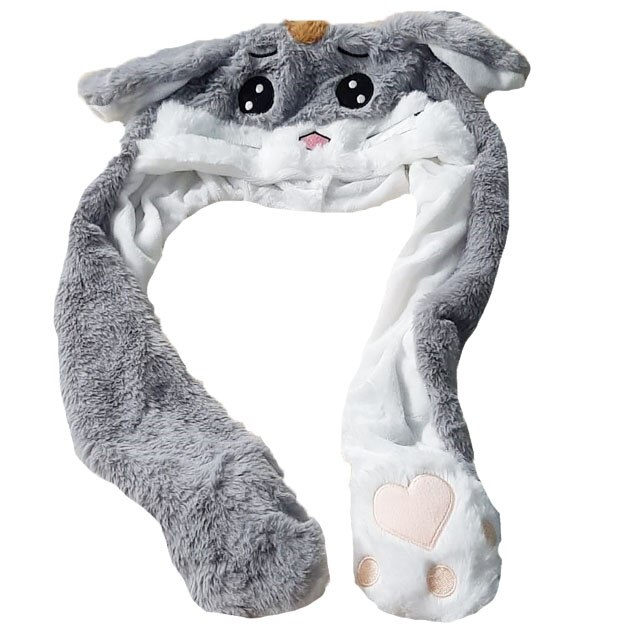 Caciula pentru copii cu leduri model PISICA GRI