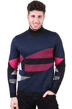 Pulover barbati cu guler inalt, Multicolor, Only&Sons, Marimea M-L 48-50 EU Pulover barbati cu guler inalt, Multicolor, Only&Sons, Marimea M-L 48-50 EU