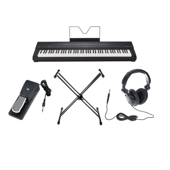 Thomann DP-28 Plus digitális zongoraszett, 88 nehéz billentyű, USB, Bluetooth, pedál, állvány és fejhallgató