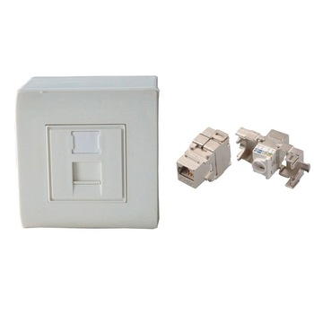 Priza simpla 1 port voce/date cat6A 10Gb 500Mhz LanKATT ecranata 1 x RJ45 - 80x80, simpla, FTP/STP, modulara, Autosertizare (toolless), echipata, montaj aplicat (pe tencuiala) - 10 Gigabit 500Mhz Priza simpla 1 port voce/date cat6A 10Gb 500Mhz LanKATT ecranata 1 x RJ45 - 80x80, simpla, FTP/STP, modulara, Autosertizare (toolless), echipata, montaj aplicat (pe tencuiala) - 10 Gigabit 500Mhz