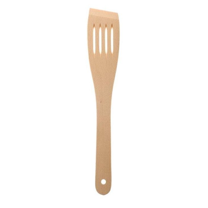 Spatula lemn cu gauri Practic pentru vase teflon 29.5cm