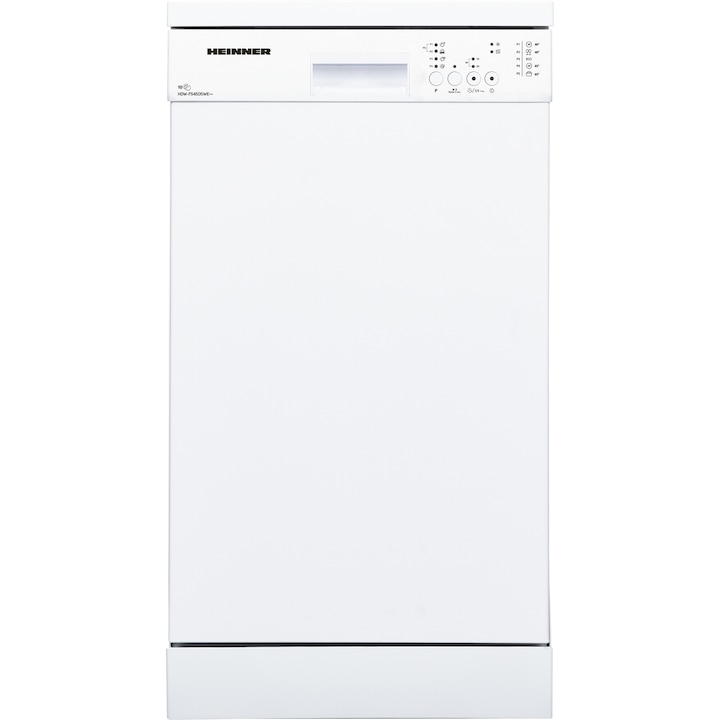 Heinner HDW-FS4505WE++ Szabadonálló mosogatógép, 45cm, 10 teríték, 5 program, E energiaosztály, fehér