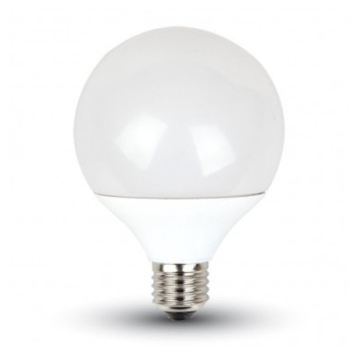 Крушка с LED G95 Е27, 10W, Термопластмаса 6000K