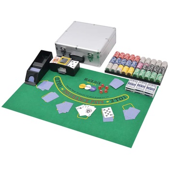 Set poker, vidaXL, Plastic, 38 x 36 x 15 cm Multicolor Set poker, vidaXL, Plastic, 38 x 36 x 15 cm Multicolor