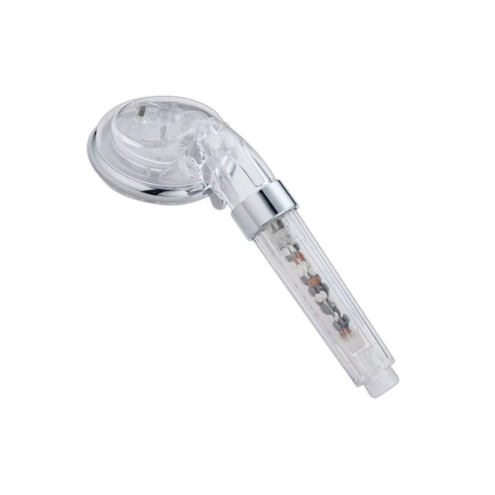 Para de dus cu bile wellness si 4 functii, Herzberg, Argintiu, 28 x 10 x 9 cm