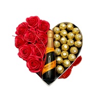 cutie cadou tip inima gold chocobox trandafiri xl prosecco si ferrero rocher imagen 21_0_
0