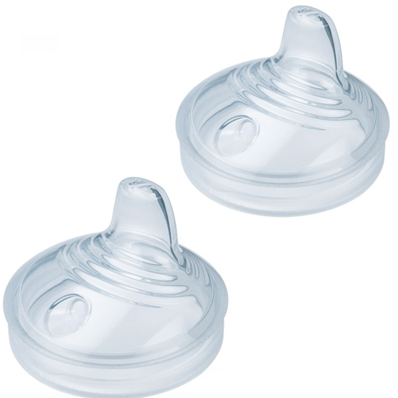 Set 2 tetine tip cioc din silicon Nuk Nature Sense 751044, Transparent 6-18 luni