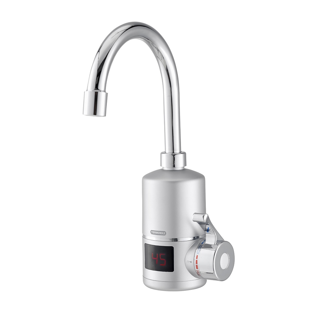Baterie sanitara electrica Termomax TX35WF, 3200W, 220-240V, 50-60Hz, Incalzire rapida, Montare pe perete, Afisaj digital LED, Argintiu