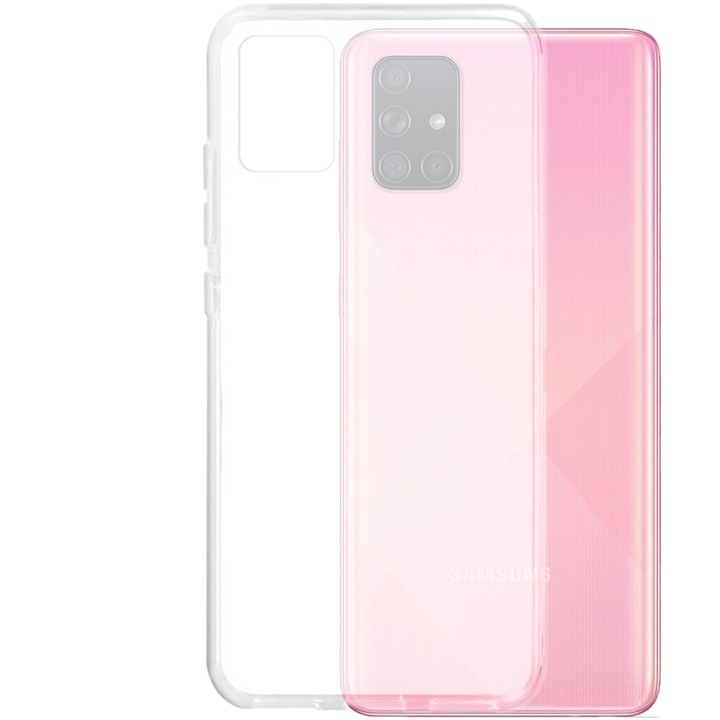 Samsung A71 5G-vel kompatibilis tok, SILKASE, átlátszó színű, szilikon