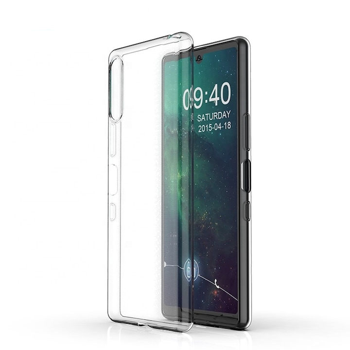 Кейс за Sony Xperia L4, SILKASE, цвят прозрачен, силиконов