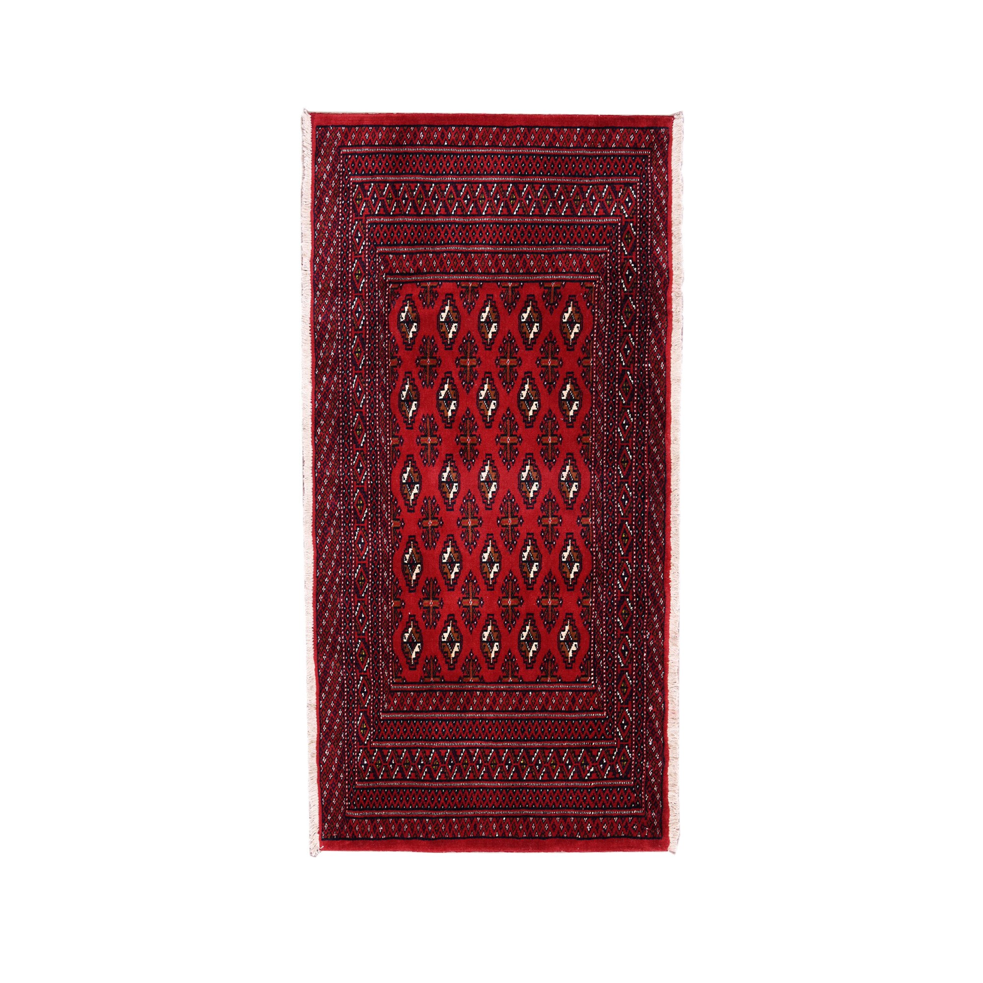 Covor Persan Bokhara lucrat manual din lana Cod 3776 Size 118x60