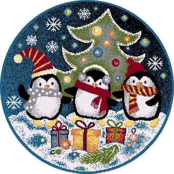 Covor Kolibri, Rotund, Craciun 11504, Multicolor, 67x67 cm, 2350 gr/mp Covor Kolibri, Rotund, Craciun 11504, Multicolor, 67x67 cm, 2350 gr/mp