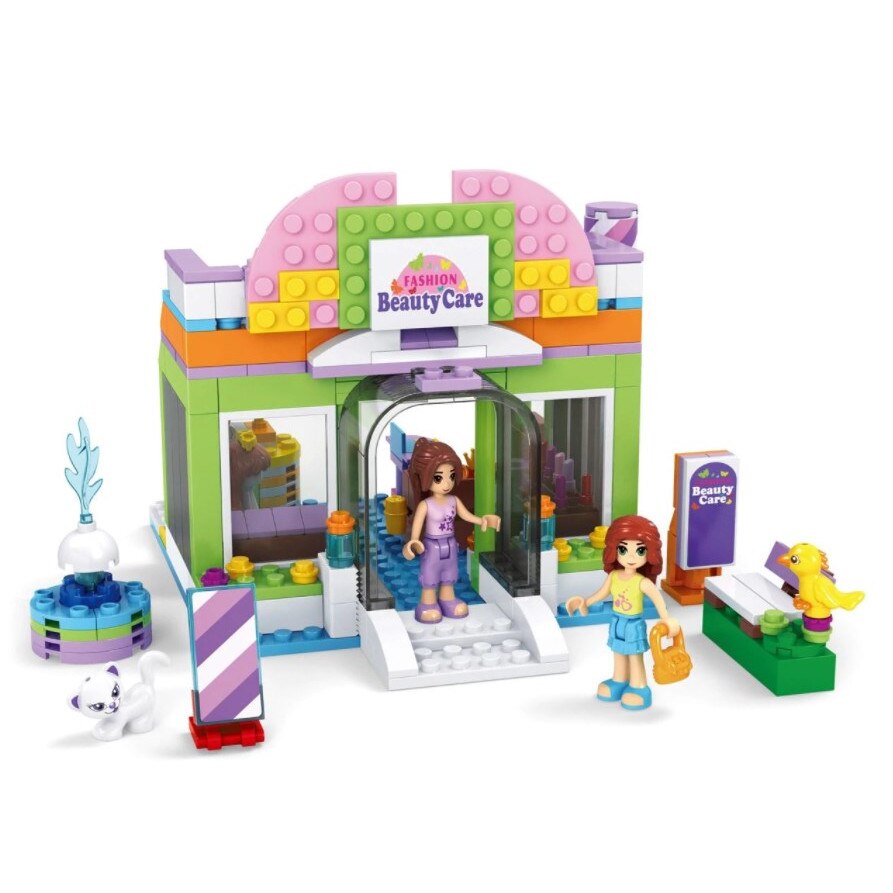 Set de construit salon Beauty Care cu 2 figurine, 277 piese ,+3 abu
