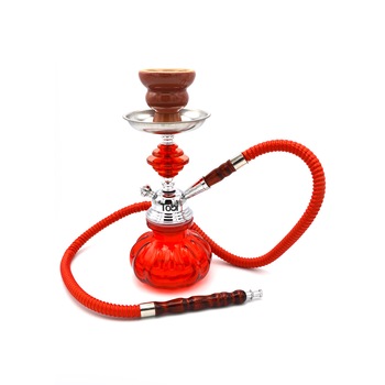 Narghilea Tobi, Bacos, 1 furtun, Rosu, 26 cm Narghilea Tobi, Bacos, 1 furtun, Rosu, 26 cm