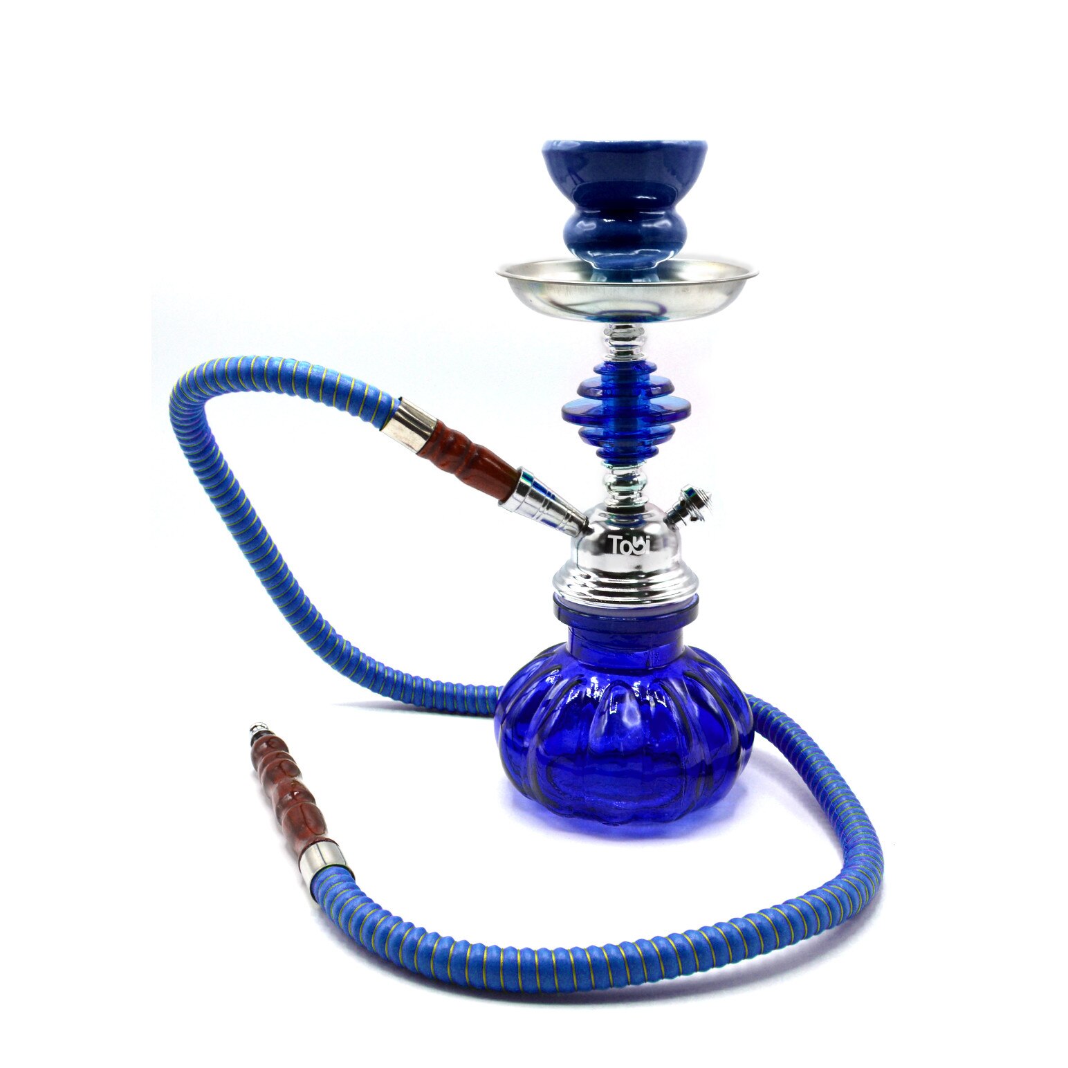 Narghilea Tobi, Bacos, 1 furtun, Albastru, 26 cm