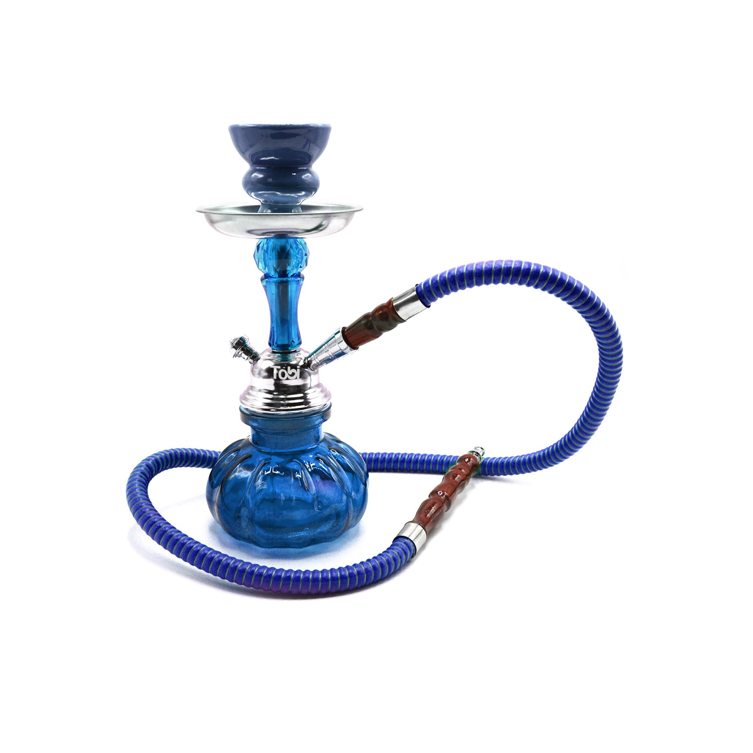 Narghilea Tobi, Hamata, 1 furtun, Albastru, 25 cm