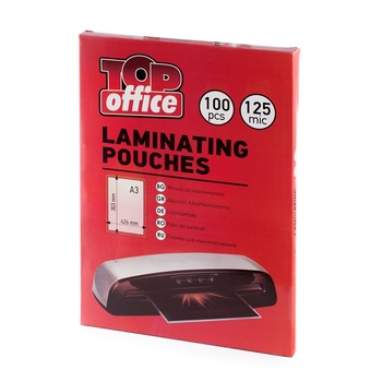 Folie de laminare Top OFFICE, A3, 125 μm, 100 bucati Folie de laminare Top OFFICE, A3, 125 μm, 100 bucati