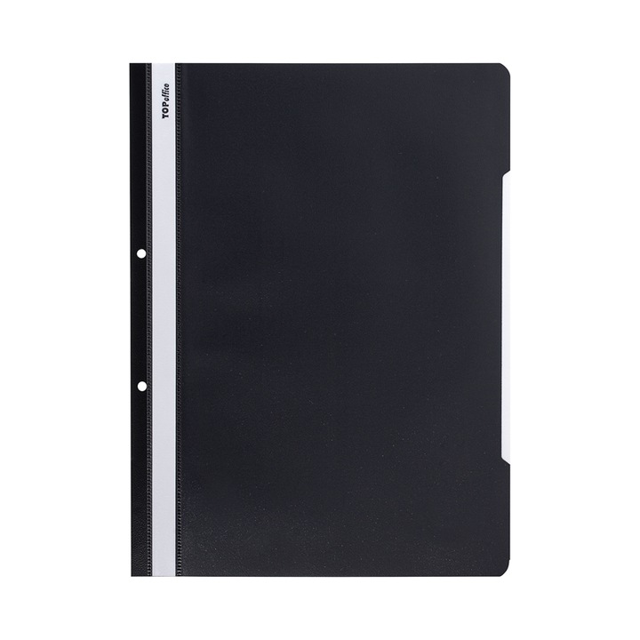 Dosar Top OFFICE, PP, Perforat, Negru, 50 buc