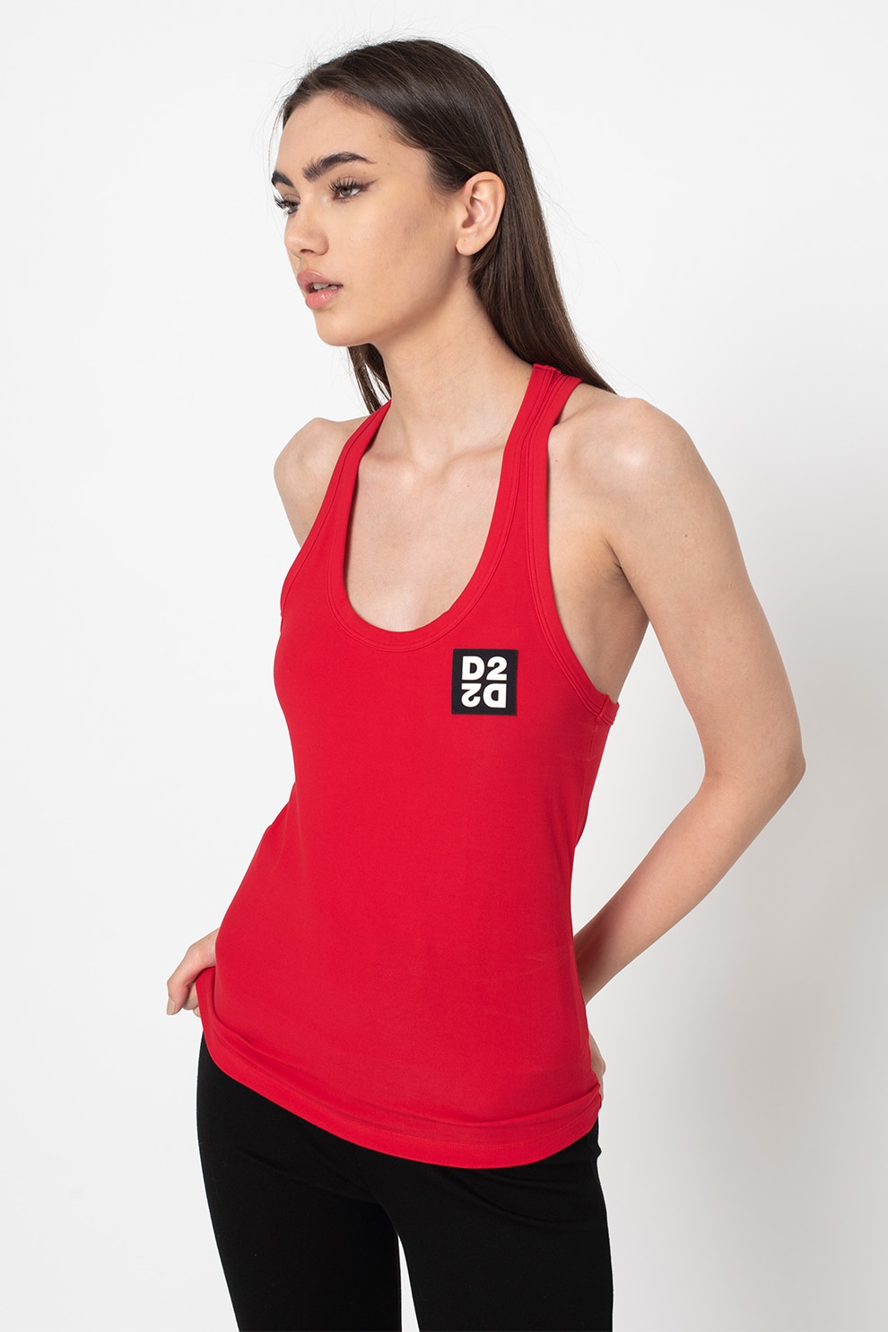 Dsquared2, Top de casa cu logo, Rosu