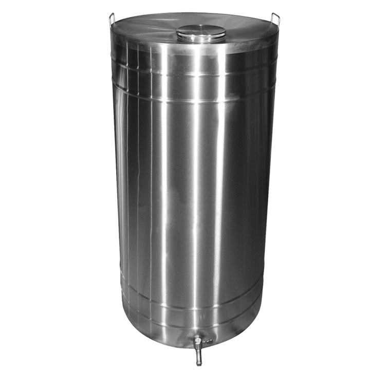 Неръждаем съд Tehno Mss,350L, инокс, c капак и кран