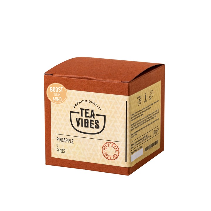 Плодов чай Tea Vibes, Pineapple & Roses, 100 гр.
