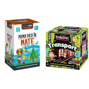 Pachet educativ: BrainBox - Transport + MemoRace - Primii pasi in mate Pachet educativ: BrainBox - Transport + MemoRace - Primii pasi in mate