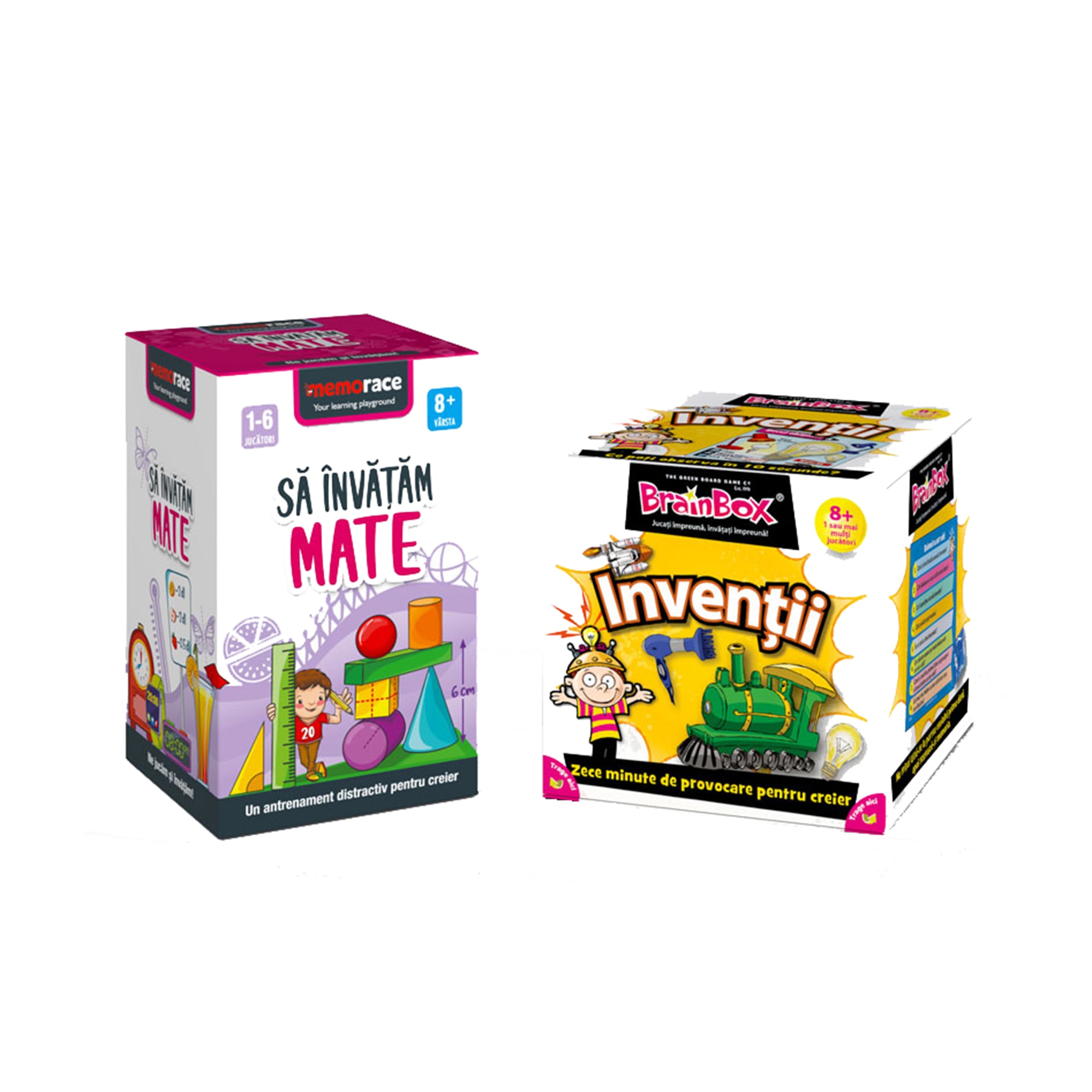 Pachet educativ: BrainBox - Inventii + MemoRace - Sa invatam mate