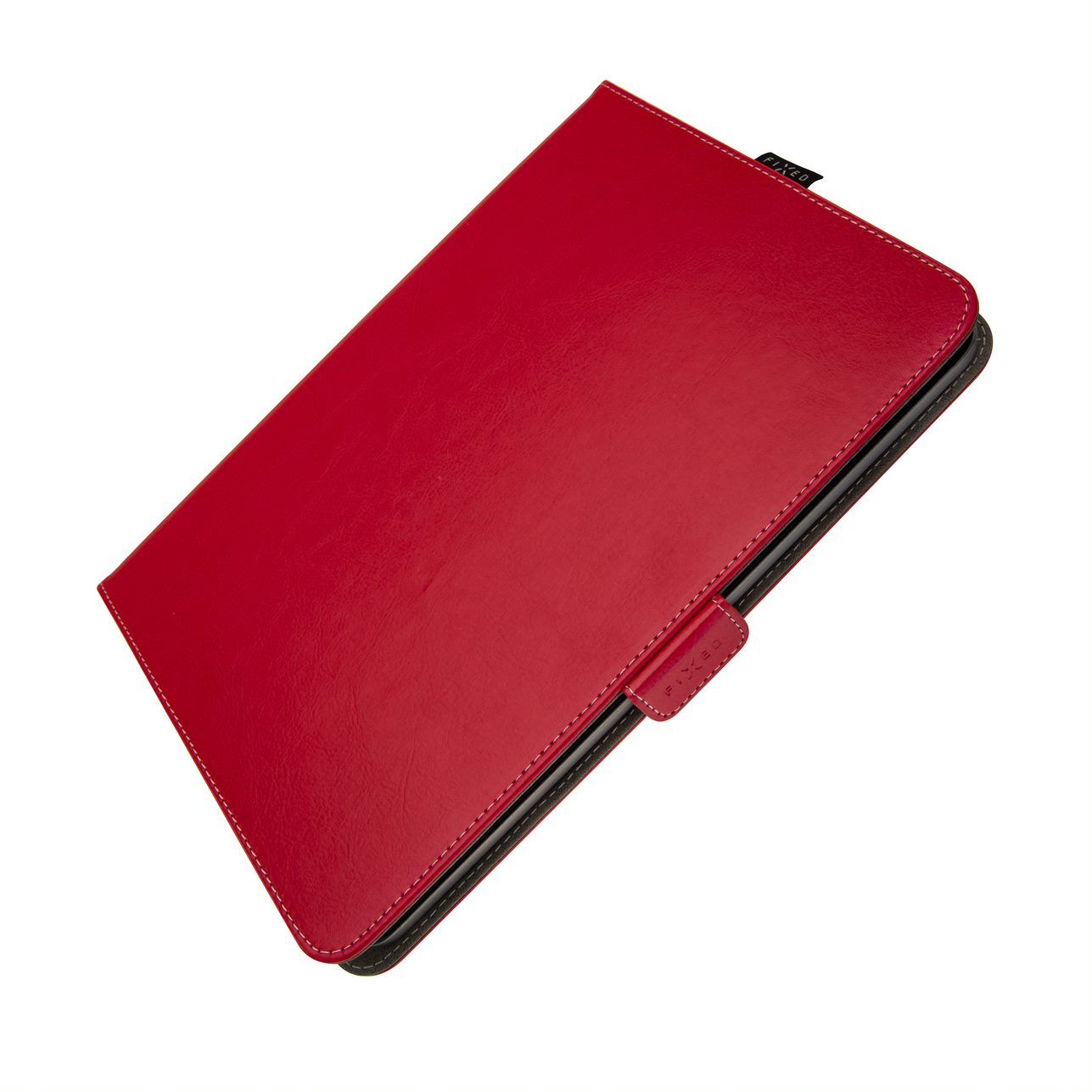 Husa universala Fixed, Novel Tab 10 - 11 ", Piele ecologica, Compartiment stylus, Rosu