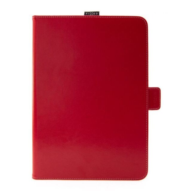 Husa universala Fixed, Novel Tab 10 - 11 ", Piele ecologica, Compartiment stylus, Rosu