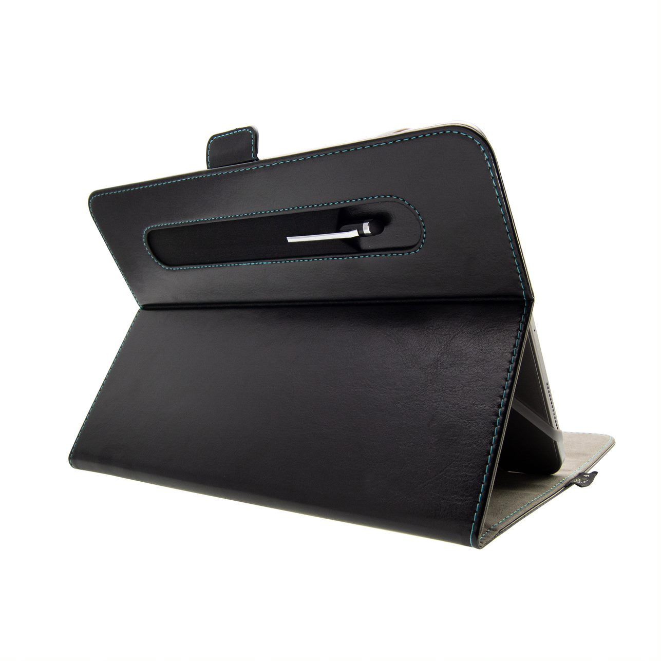 Husa universala Fixed, Novel Tab 10 - 11 ", Piele ecologica, Compartiment stylus, Negru