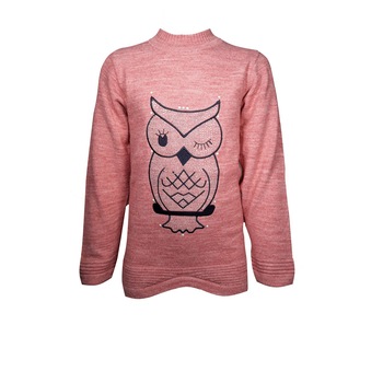 Pulover fete, L-line fashion, Roz prafuit inchis Pulover fete, L-line fashion, Roz prafuit inchis