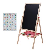 Set Tabla magnetica tip sevalet, cu doua fete, din lemn/mdf , cu cifre si litere magnetice