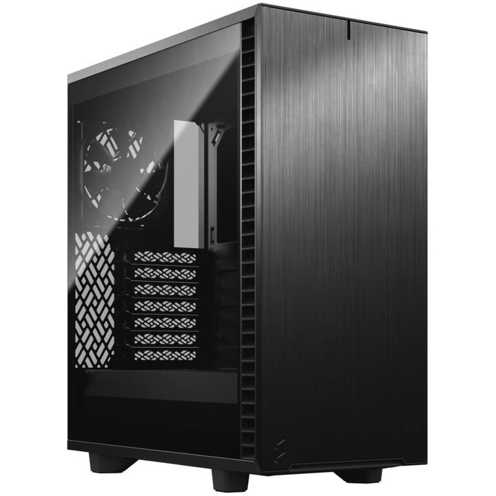 Компютърна кутия Fractal Design Define 7 Compact Dark Tempered Glass, Mid-Tower, Без захранващ блок, ATX, Black