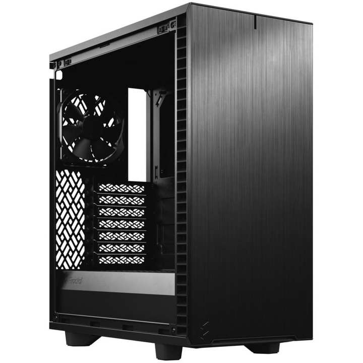 Компютърна кутия Fractal Design Define 7 Compact Dark Tempered Glass, Mid-Tower, Без захранващ блок, ATX, Black