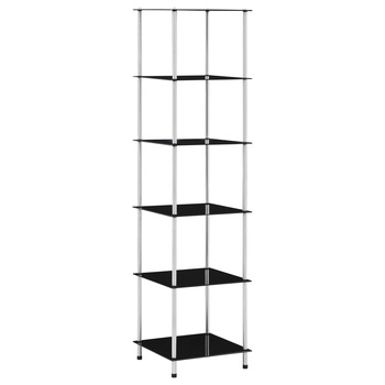 Raft vertical de expunere, vidaXL, Sticla/Otel, 40 x 40 x 160 cm, Negru Raft vertical de expunere, vidaXL, Sticla/Otel, 40 x 40 x 160 cm, Negru