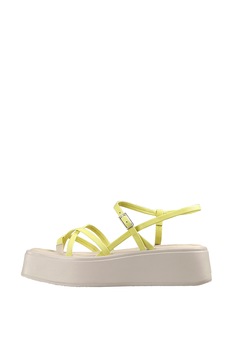 Vagabond Shoemakers, Sandale din piele cu platforma si bareta infasurabila Vagabond Shoemakers, Sandale din piele cu platforma si bareta infasurabila