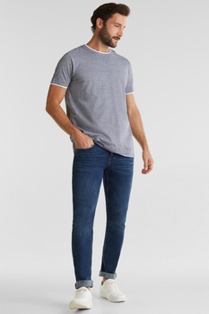 esprit tricou de bumbac cu detalii contrastante gri melange alb imagen 31_0_
0