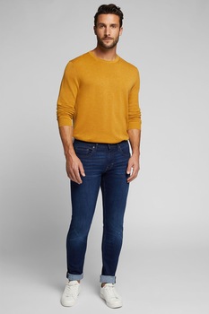 Esprit, Blugi skinny din amestec de bumbac organic, Bleumarin Esprit, Blugi skinny din amestec de bumbac organic, Bleumarin