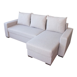 Coltar extensibil Rileft Sofa Bej, reversibil, 235 x 140 x 97 cm