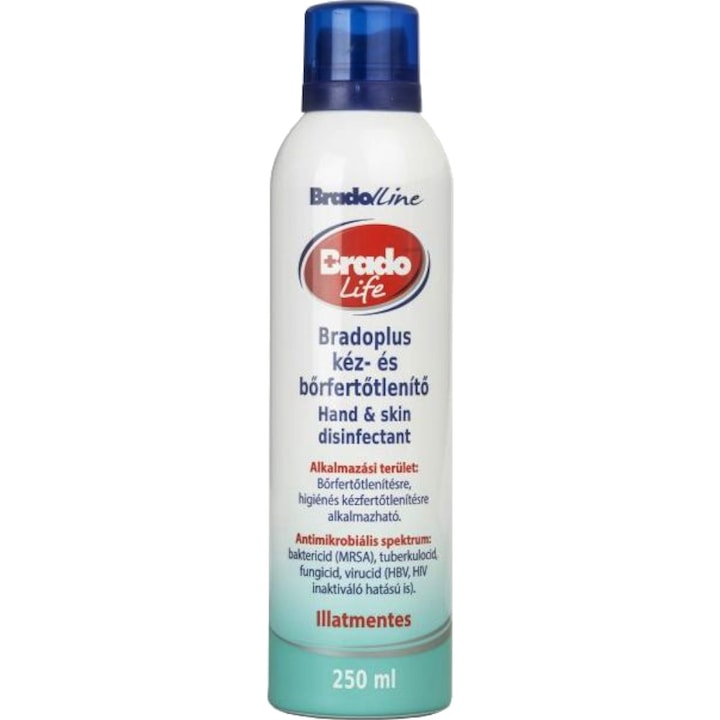 Brado Life Bradoplus kéz- és bőrfertőtlenítő spray 250 ml