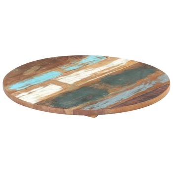 Blat de masa rotund, 40 cm, lemn masiv reciclat, 25-27 mm 286036 Blat de masa rotund, 40 cm, lemn masiv reciclat, 25-27 mm 286036