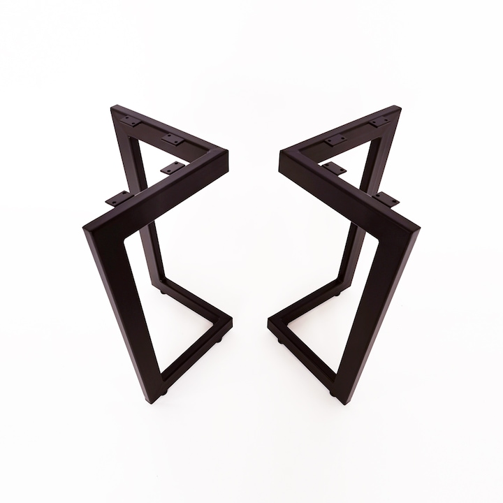 Mad Asztalláb készlet, háromszög alakú, fém, 35 x 25 x 45, 2 db, fekete
