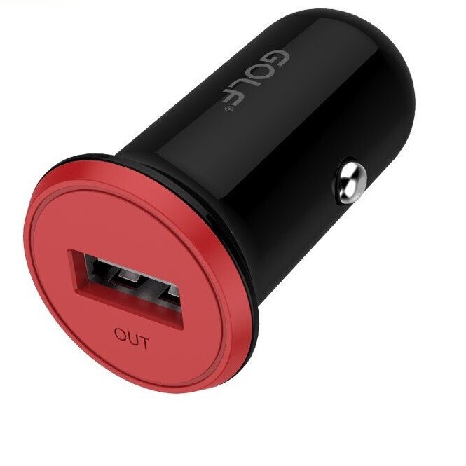 Alimentator incarcator auto, Golf 12-24V la 1 x USB 1 x1A, Negru