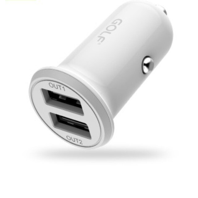 Incarcato auto Golf, 12-24v la 2 x USB 2, Alb