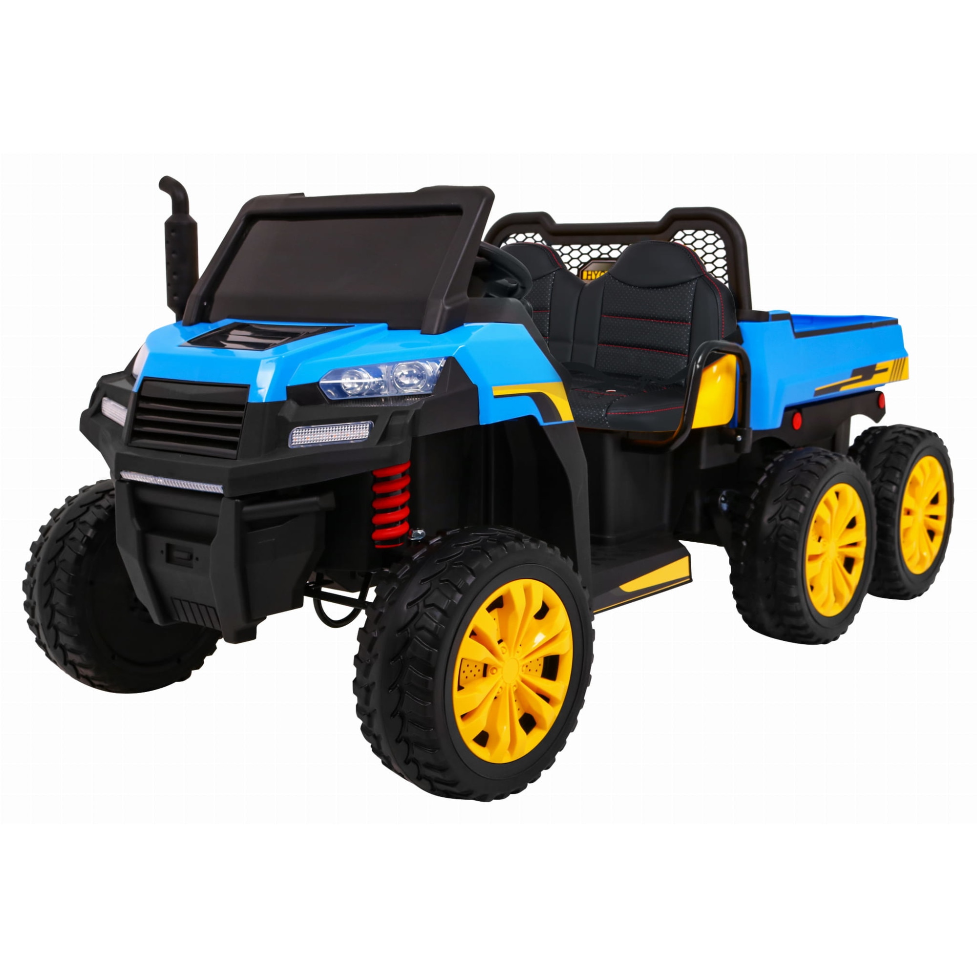 Masinuta electrica tractor de ferma 4x4, albastru