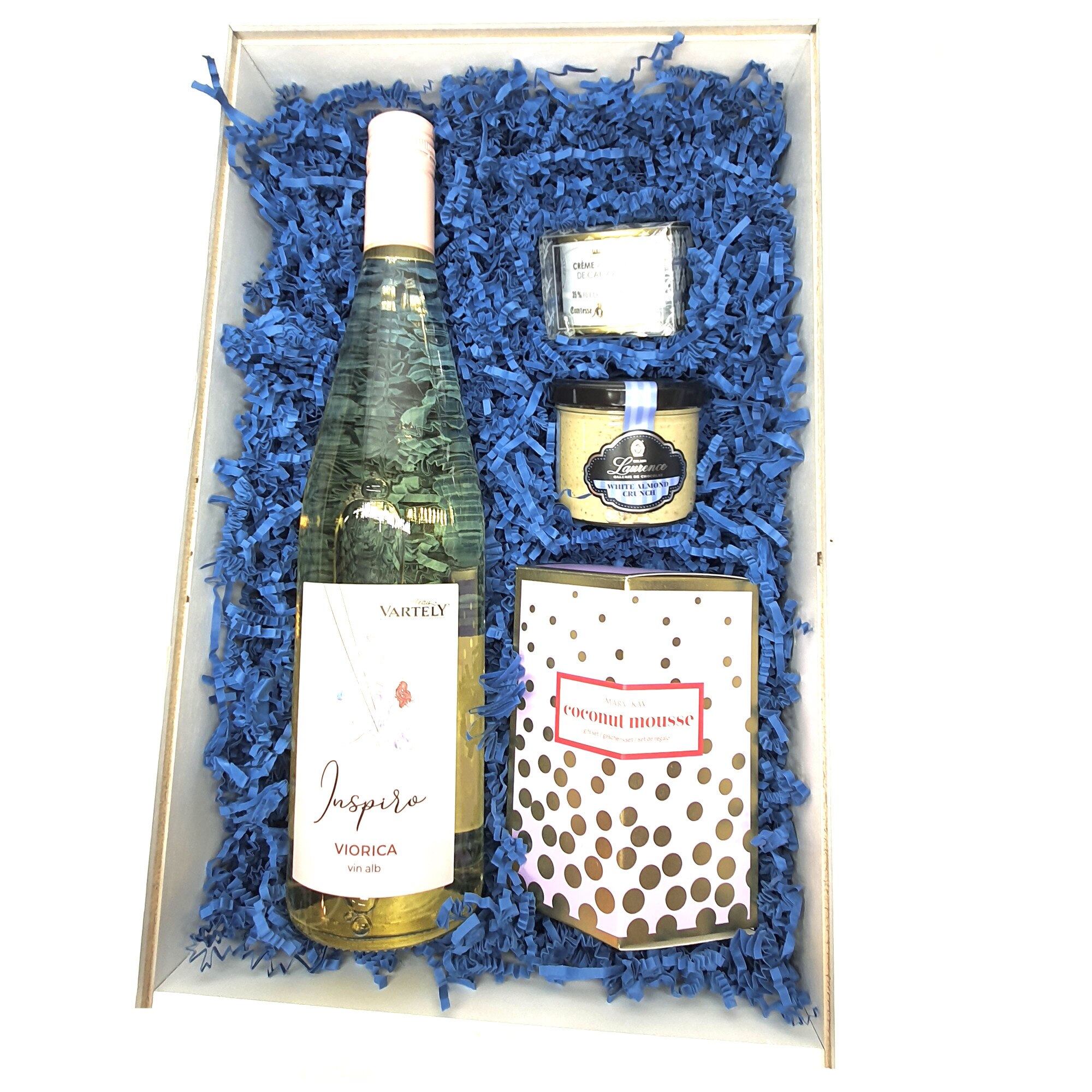 Cutie cadou, Lady Marmelad, cutie de lemn lucrata manual, alba