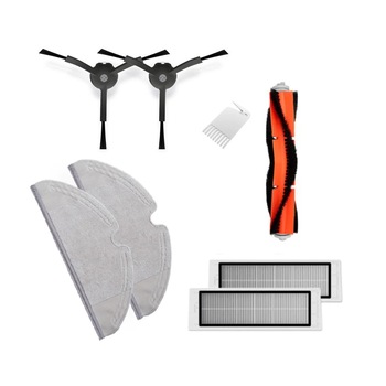 Kit 4 accesorii originale aspirator robot Xiaomi Roborock 2, filtru Hepa x 2 buc, perie principala x 1 buc, perie laterala neagra x 2 buc, laveta mop microfibra x 2 buc, Negru Kit 4 accesorii originale aspirator robot Xiaomi Roborock 2, filtru Hepa x 2 buc, perie principala x 1 buc, perie laterala neagra x 2 buc, laveta mop microfibra x 2 buc, Negru