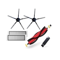 Set 3 accesorii originale Xiaomi Roborock S6 MaxV, S5 Max, 2x filtru lavabil, 1x perie detasabila, 2x perie laterala neagra