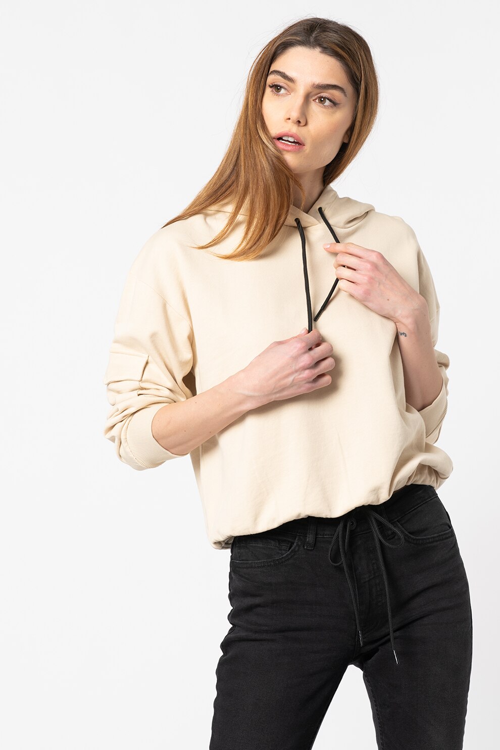 ICHI, Hanorac cu snur Lowise, Bej deschis