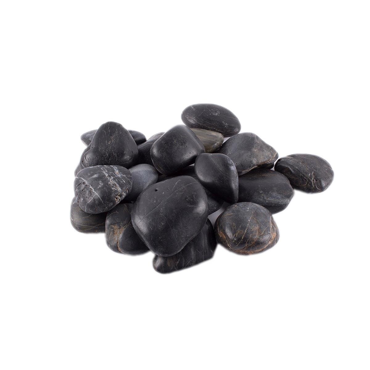 Pietre decorative Black Polisate, Piatraonline, Sac 20 kg
